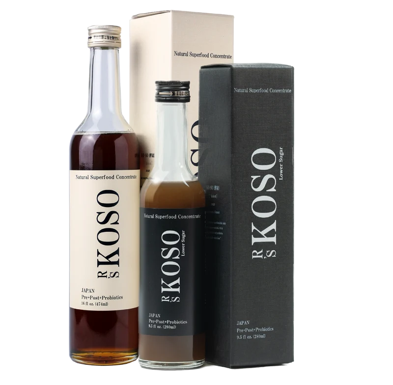 R's KOSO mix of - Japanese Postbiotic Drink (474ml / 16oz) and Lower Sugar (280ml / 9.5oz) - 1 each