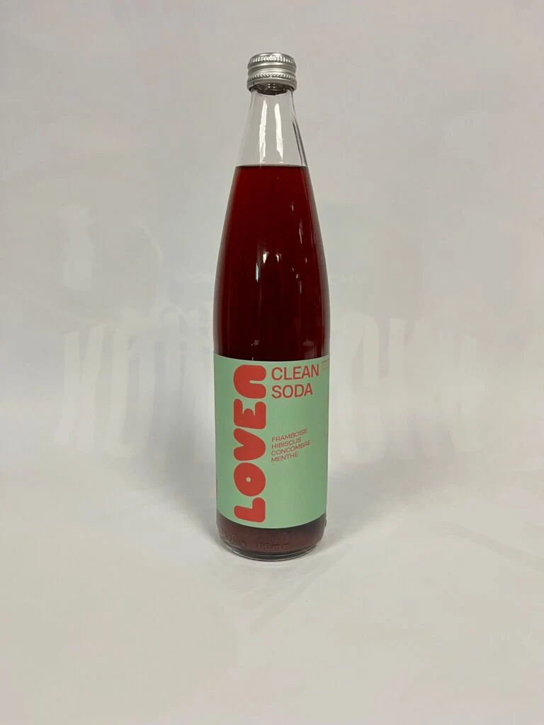 LOVEN CLEAN SODA Framboise, Hibiscus, Concombre & Menthe - 75 cl