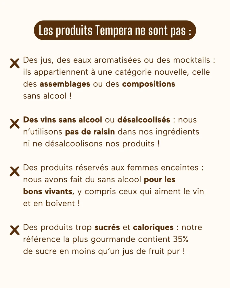 ETERNA I, les bulles légères sans alcool - Boisson gastronomique effervescente sans alcool de Tempera