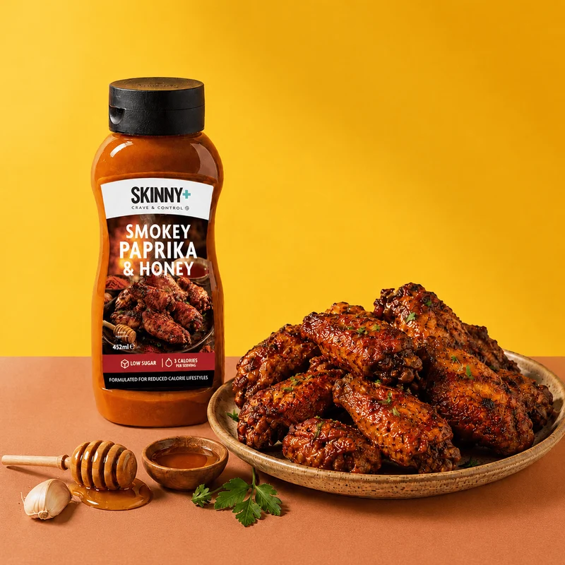 Salsa Skinny+ senza zucchero al gusto di paprika affumicata e miele - 452 ml