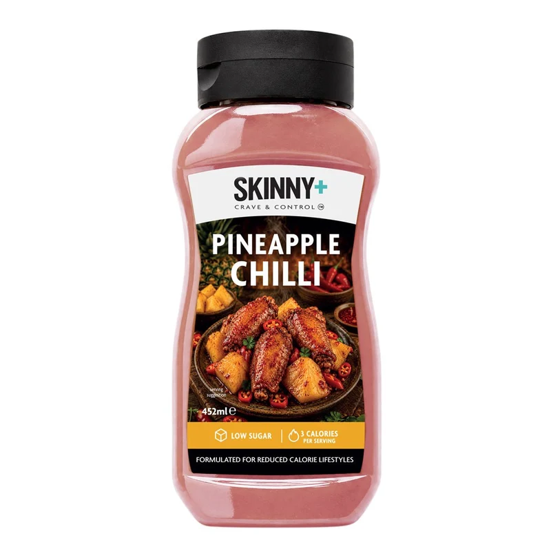 Salsa Skinny+ senza zucchero al gusto di ananas e peperoncino - 452 ml