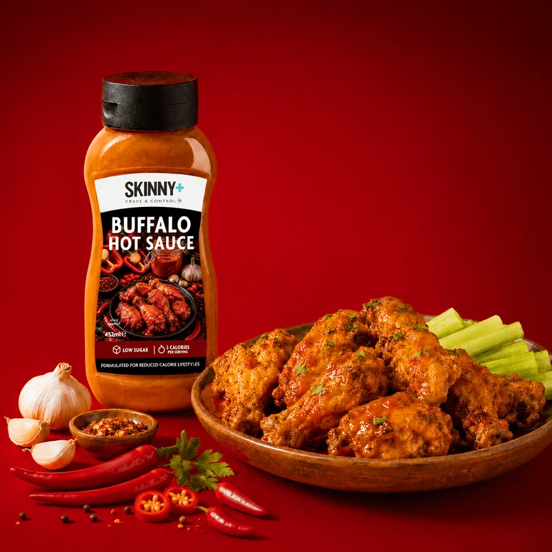 Salsa Skinny+ al gusto piccante Buffalo, senza zucchero - 452 ml