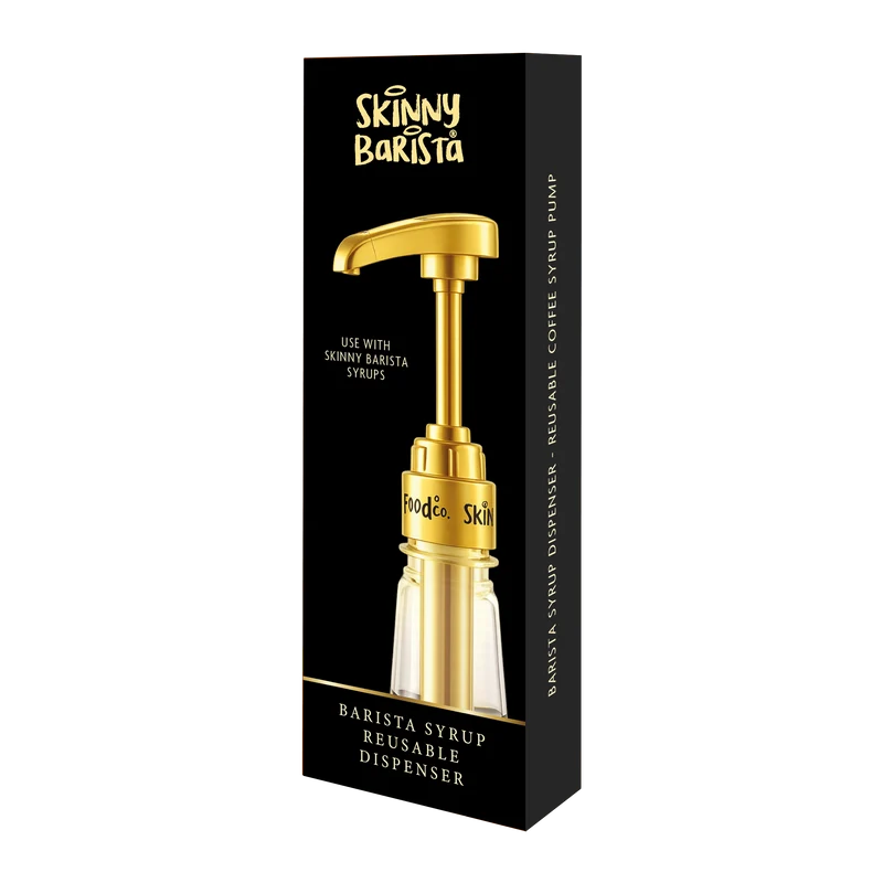 Dispenser di sciroppo Skinny Barista Gold - Pompa per sciroppo di caffè riutilizzabile