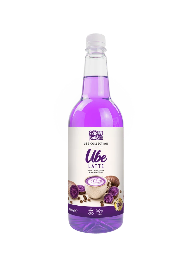 Sciroppo al gusto di latte Ube Skinny Barista - A basso contenuto calorico e senza zucchero - 1 litro