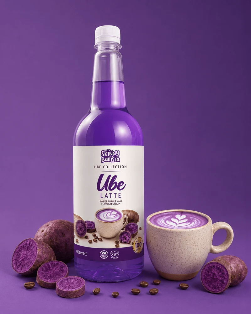 Sciroppo al gusto di latte Ube Skinny Barista - A basso contenuto calorico e senza zucchero - 1 litro