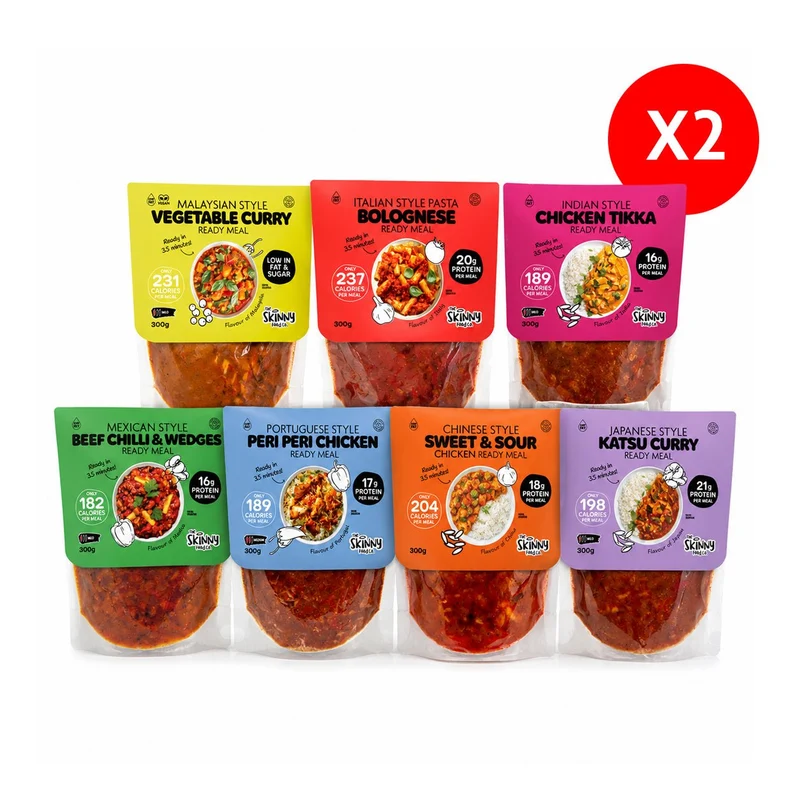 Pacchetto pasti pronti da 14 giorni Skinny Food Co (300 g x 14 pasti)