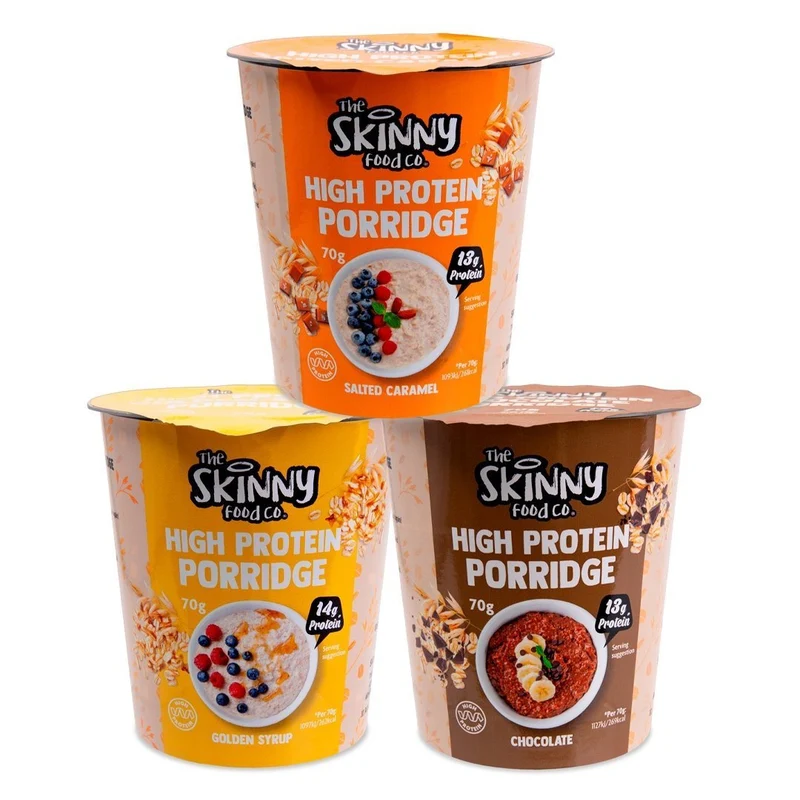 Skinny High Protein Single Porridge Pots - 14 g di proteine ​​(3 gusti tra cui scegliere)