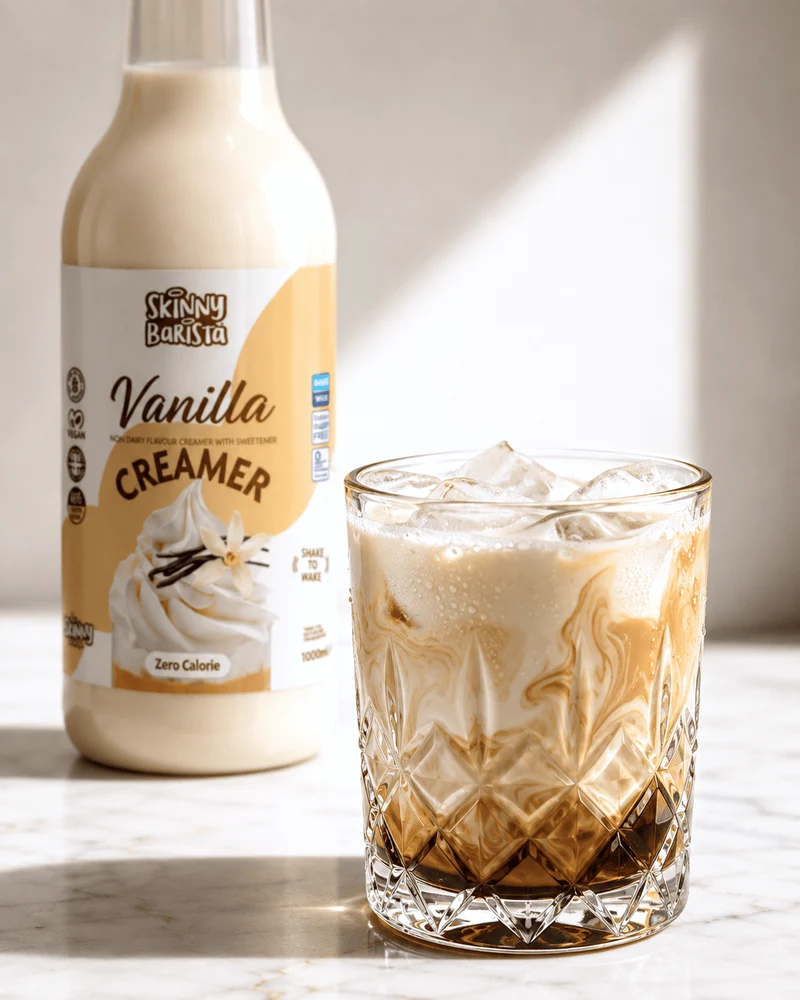 Crema per caffè Skinny Barista al gusto di vaniglia - Crema vegetale light - 1 litro