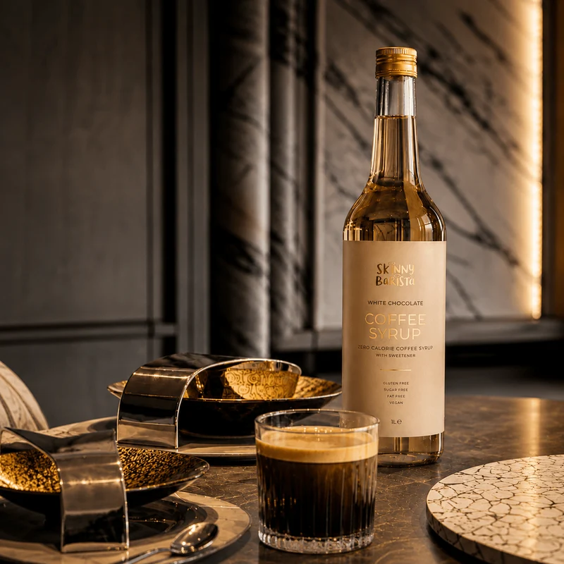 Sciroppo per caffè al gusto di cioccolato bianco Skinny Barista Premium - 1 litro