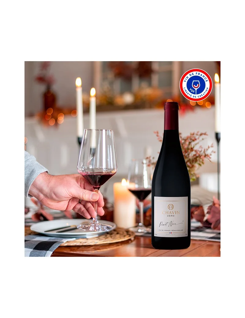 Vin rouge CHAVIN ZERO Pinot noir - Vin de France sans alcool 0,0%