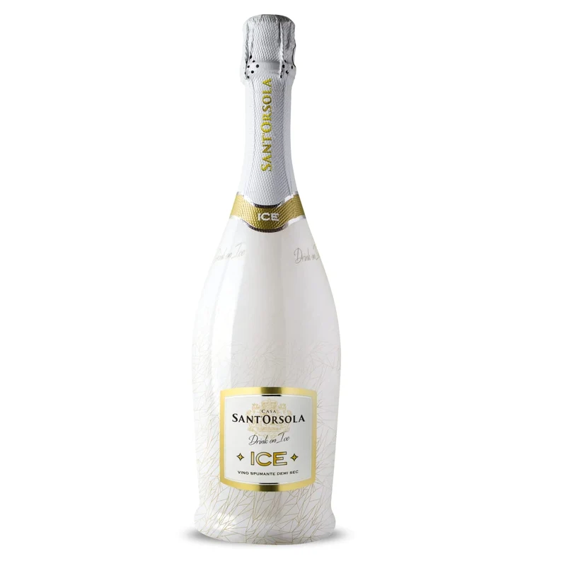Casa Sant'Orsola - Prosecco ICE Demi Sec in Gift Box con 1 Calice in Policarbonato, Ottimo con Ghiaccio, Gusto Secco con Note Fruttate, 1x750 ml