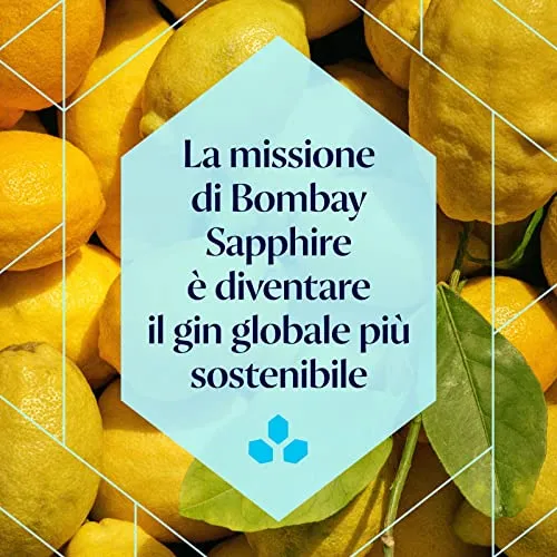 Bombay Sapphire Premier Cru Premium Distilled London Dry Gin, Vol. 47%, 700 ml, infuso a vapore con una selezione accurata di botanical esotici e limoni di Murcia, 70 cl