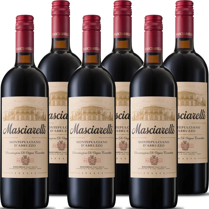 Montepulciano d'Abruzzo DOC | Masciarelli | Vino Rosso Classico | 6 Bottiglie 75 Cl | Idea Regalo