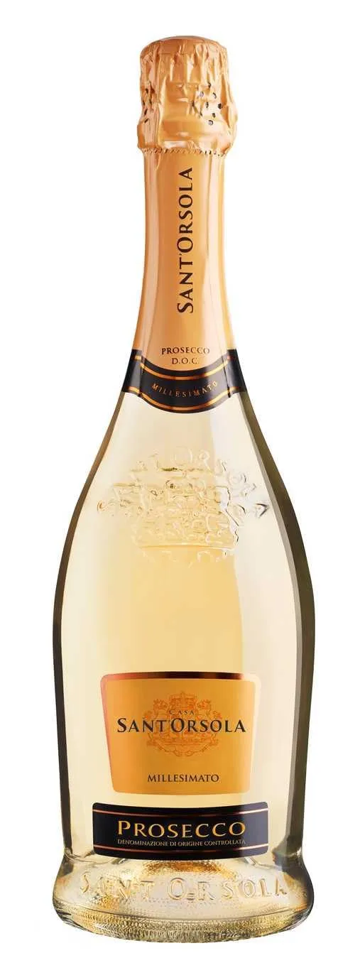Casa Sant'Orsola - Prosecco D.O.C. Millesimato Extra Dry, da Uva Glera, Gusto Fresco con Note Fruttate, 1x750 ml