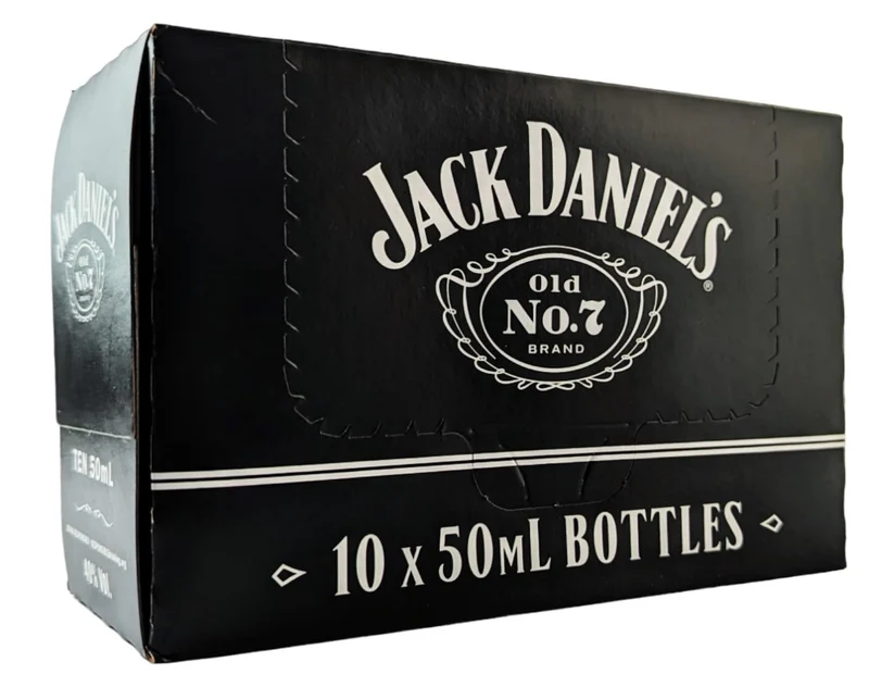 Jack Daniels Miniature American Bourbon Whiskey 5cl Miniature - 10 Pack