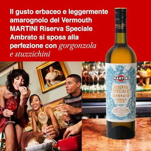 MARTINI Riserva Speciale Ambrato Vermouth Aperitivo, 18% ABV, 75cl / 750ml, Vermouth Bianco Infuso con Erbe Aromatiche Uniche