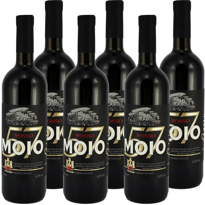 Moio 57 Primitivo | Vino Rosso Della Campania | Confezione Da 6 Bottiglie Da 75 Cl | Idea Regalo