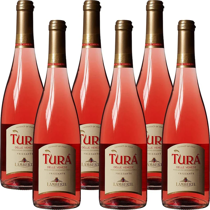 Vino Rosè Frizzante | Turà Trevenezie Igt | Veneto | 6 Bottiglie 75Cl | Per Happy Hour | Dopocene Easy Chic | Idea Regalo
