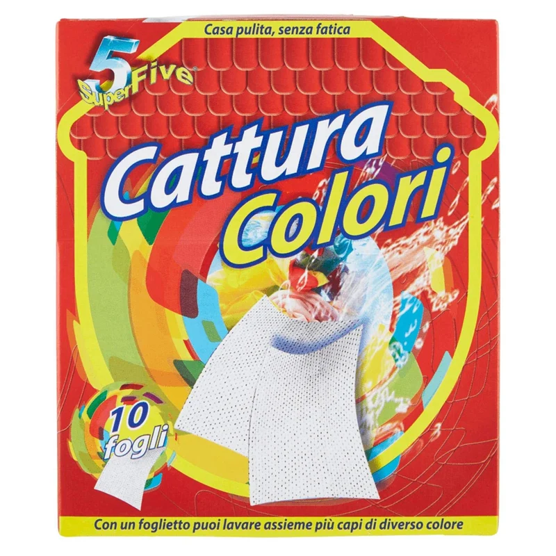 Fogli Cattura Colore per Lavatrice, 10 pezzi