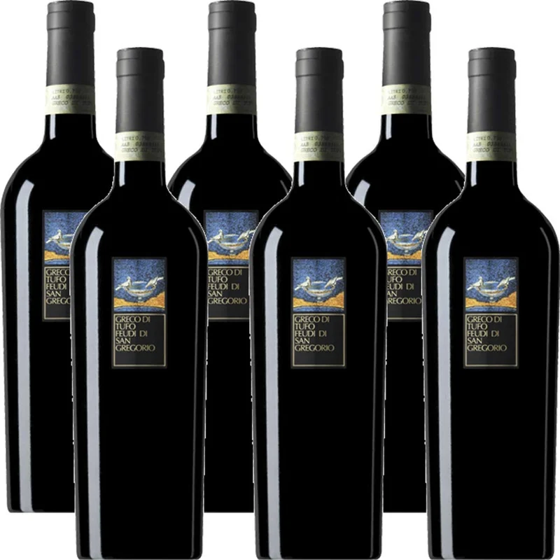 Greco di Tufo DOCG | Feudi di San Gregorio | Vino Bianco della Campania | 6 Bottiglie 75 cl | Idea Regalo