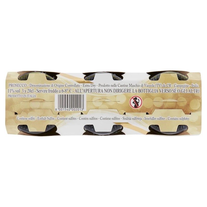 Prosecco DOC Extra Dry, Maschio - confezione da 3 x 200 ml