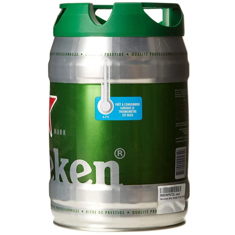 Heineken DraughtKeg Confezione da 4 Fusti con Erogatori da 5 Litri Ciascuno