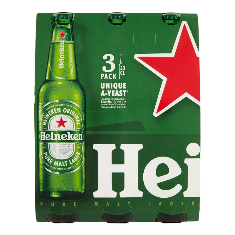 Heineken Birra Bottiglia - Confezione da 3 x 330 ml