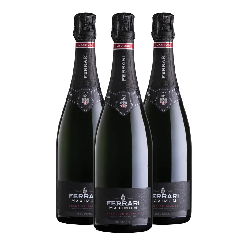 Ferrari Maximum Blanc De Blancs Trento DOC, 3 bottiglie