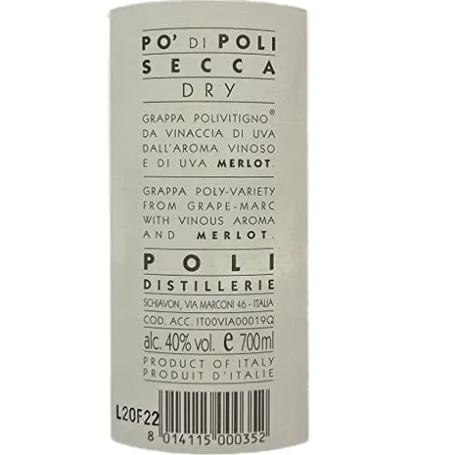 Jacopo Poli Secca (Merlot) Astucciata - 700 ml