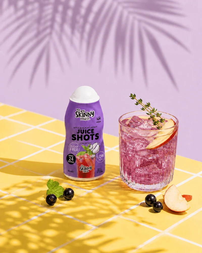 Shot di succo di mela e ribes nero senza zucchero Skinny - 60 ml
