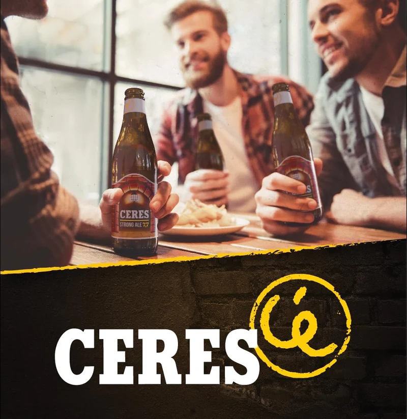 Ceres Strong Ale - 3 Bottiglie da 33 cl, Birra Bionda Doppio Malto con Riflessi Dorati, Gradazione Alcolica 7,7°C, Gusto Ricco ed Intenso con Sentori di Malto
