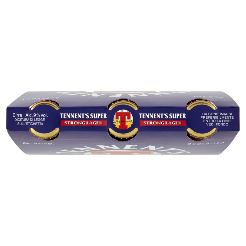 Tennent's Super Birra Doppio Malto - Pacco da 3 x 275 ml