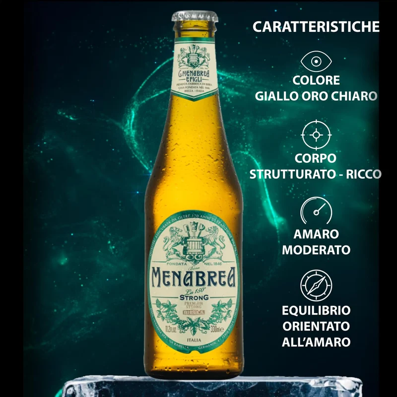 MENABREA - La 150 - Birra Strong - Cartone Da 24 Bottiglie - 330 ml