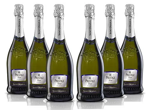 Casa Sant'Orsola - Vino Cuvèe Prestige Blanc de Blancs Extra Dry 11%, da Prestigiosa Uva Bianca Italiana, Gusto Secco con Note Fruttate, 6x750 ml