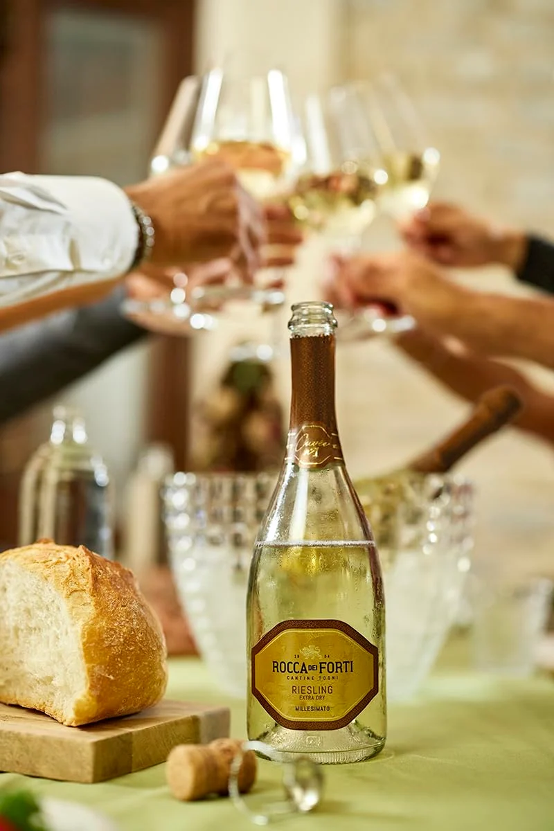 Rocca dei Forti Spumante Riesling Cuvèe n°1 Extra Dry Millesimato - Pacco da 6 x 750 ml
