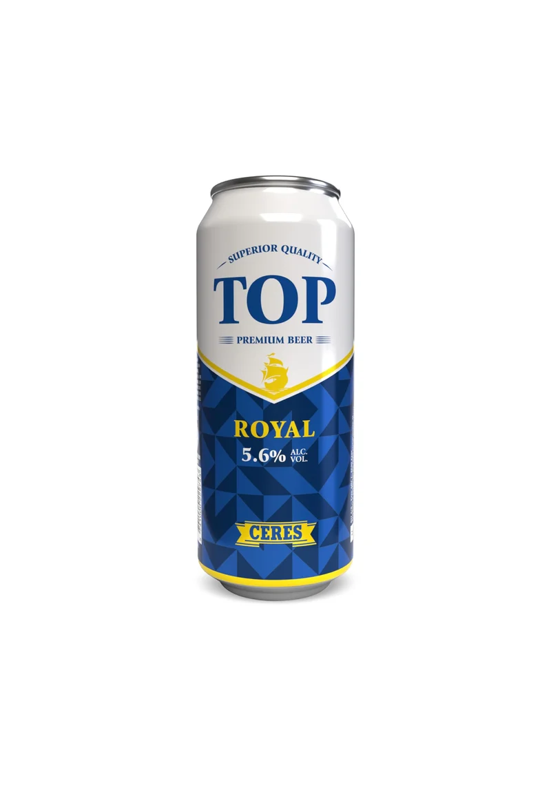 Ceres Top Royal - 24 Lattine 50 cl, Birra Lager Carattere deciso, Gusto Intenso, Premium Beer, Gradazione Alcolica 5,6°C