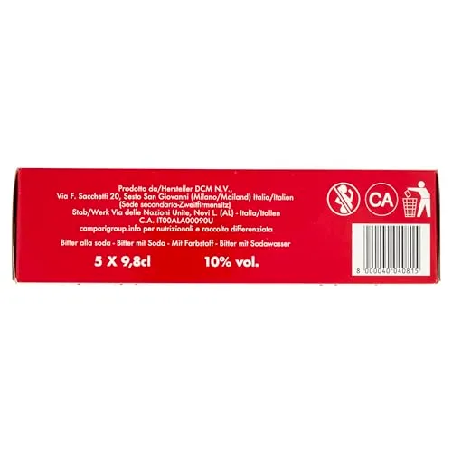 Campari Soda, Aperitivo all'arancia - Confezione da 5 x 98 ml