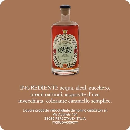 Distillerie Nonino dal 1897, Amaro Nonino Quintessentia, Liquore d'erbe nobilitato da Acquavite d'Uva invecchiata in barriques - bottiglia in vetro da 700 ml