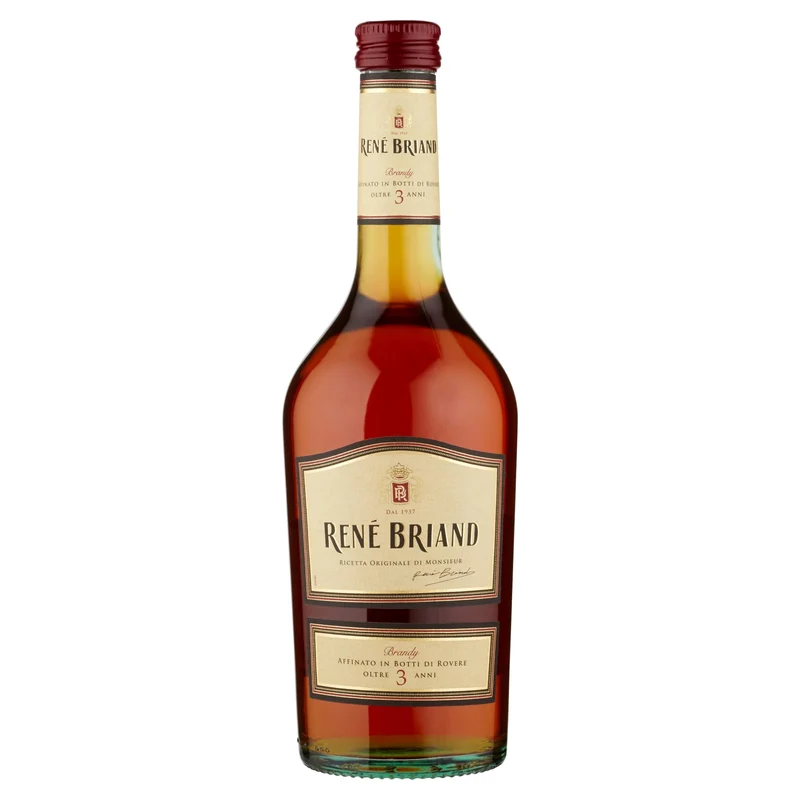 René Briand, Brandy affinato e distillato in botti di rovere per oltre 3 anni, dal boquet caratteristico - 1 bottiglia da 700 ml