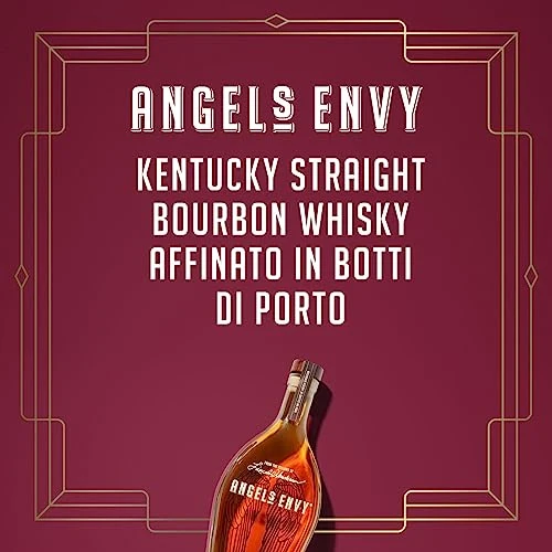 ANGEL’S ENVY Kentucky Straight Bourbon Whisky, 43,3% Vol., 70 cl / 700 ml, affinato in botti di Porto, Note di vaniglia e noci tostate