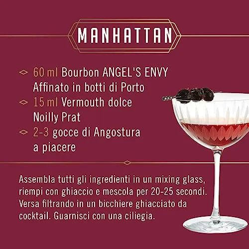 ANGEL’S ENVY Kentucky Straight Bourbon Whisky, 43,3% Vol., 70 cl / 700 ml, affinato in botti di Porto, Note di vaniglia e noci tostate