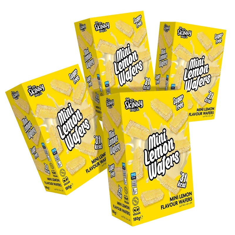 (Offerta speciale, scadenza superata: 26 febbraio) Mini wafer al limone Skinny, confezione da 4 pezzi da 180 g