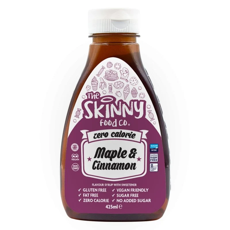 Sciroppo skinny senza zucchero a zero calorie all'acero e alla cannella - 425 ml