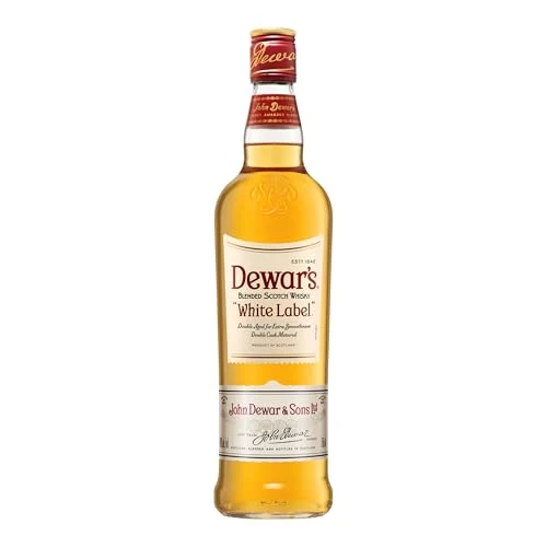 Dewars White Label Blended Scotch Whisky, 40% ABV, 70cl / 700ml, Rifinito in Botti di Rovere Selezionate