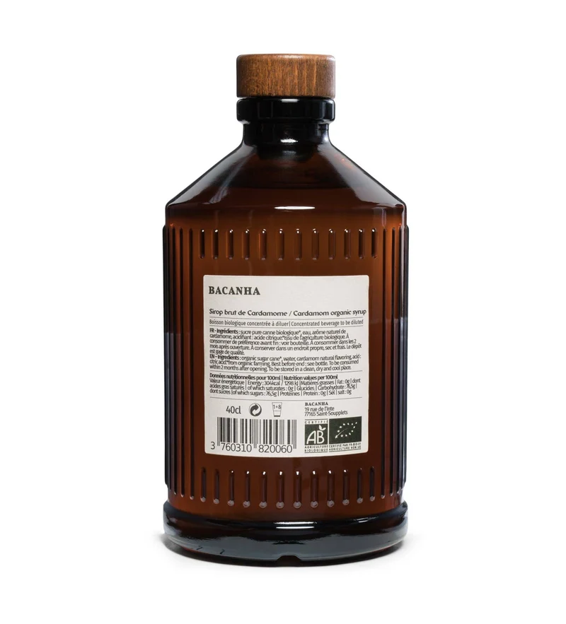 Sirop de Cardamome Brut Biologique - Bacanha