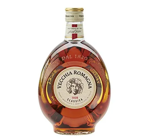 Vecchia Romagna Classica 70cl – Brandy invecchiato in botti di rovere, gusto fresco e delicato. 37,2% vol.