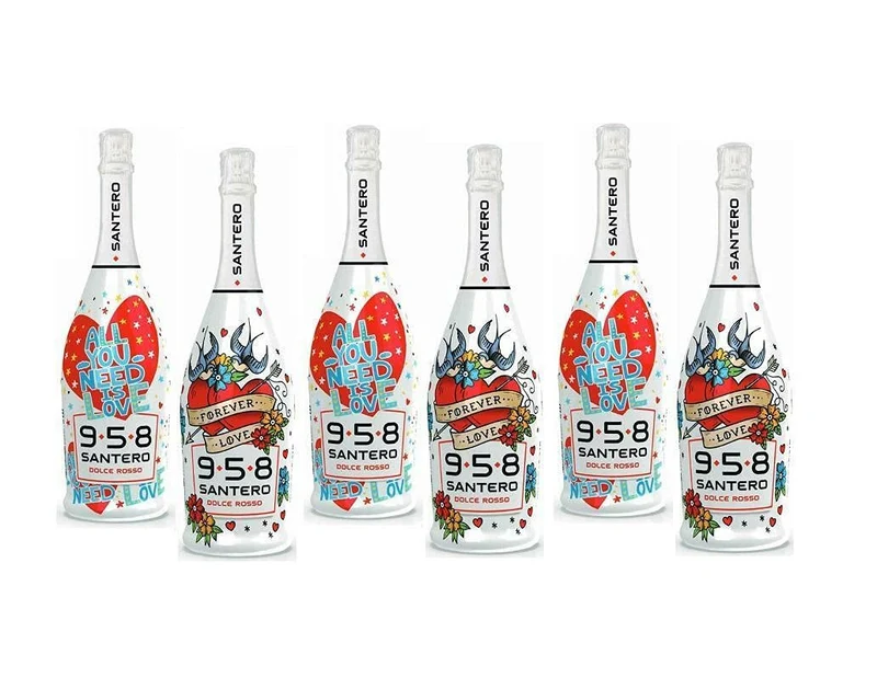 SANTERO 958 COLLEZIONE FOREVER LOVE ROSSO DOLCE 75 CL - 6 BOTTIGLIE