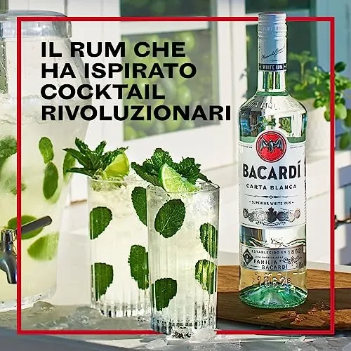 BACARDÍ Carta Blanca White Rum, Rum Bianco dei Caraibi