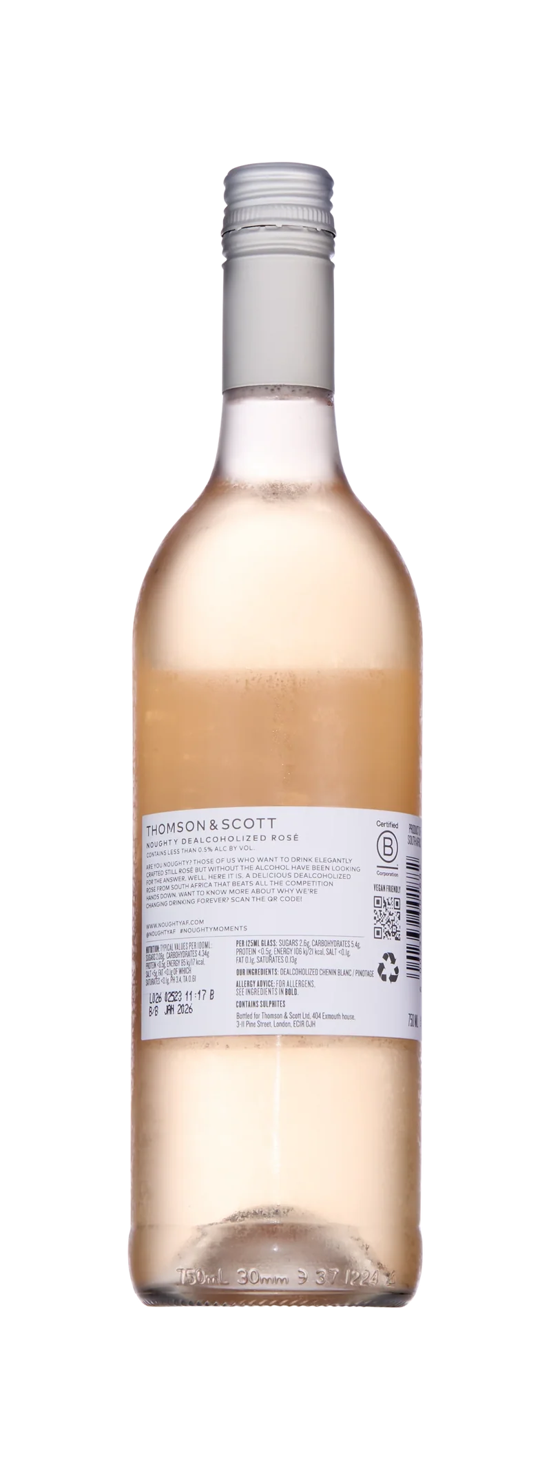 Noughty vin rosé 0.5% sans alcool