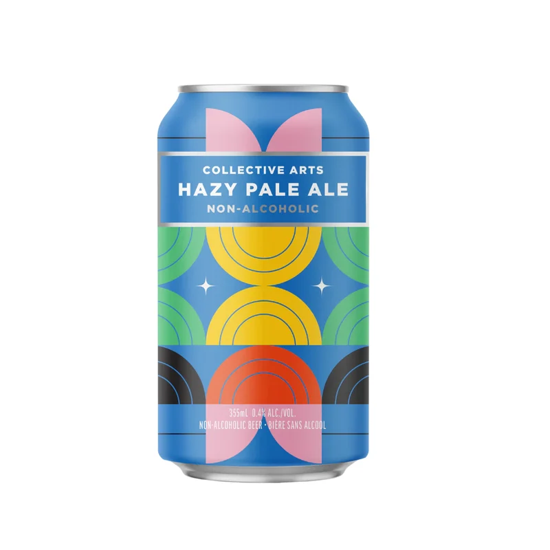 Bière Collective Arts Hazy Pale Ale sans alcool 0,4%